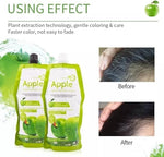 Ammonia Free Apple Fruit Extract Hair Dye Cream 96H To Long Lasting Color for Hair and Beard(black)